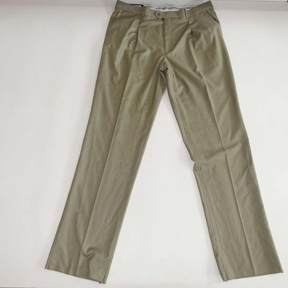 Fairway & Greene Men's Dress Pants 40 NWT Beige Super 120s Wool Unfinished Hems - Picture 1 of 8